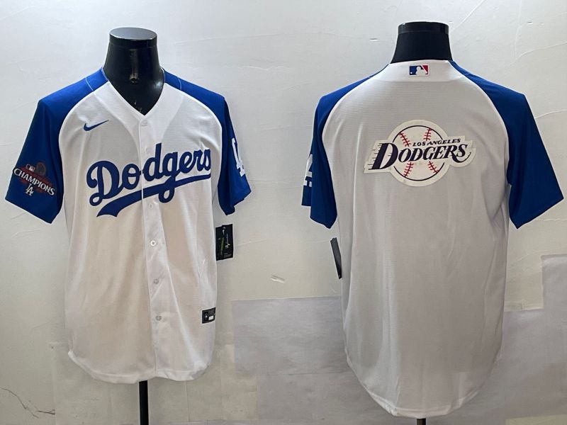 Men Los Angeles Dodgers Blank White blue Game 2025 Nike MLB Jersey style 33->los angeles dodgers->MLB Jersey